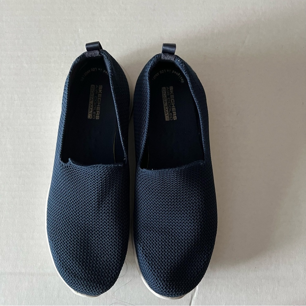 Skechers Air-Cooled Navy Slip-Ons